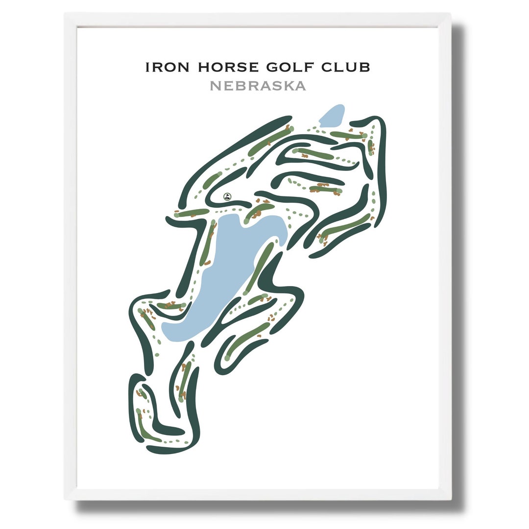Iron Horse Golf Club NE Golf Course Map Home Decor Golfer Etsy