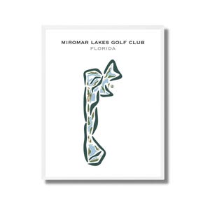 Miromar Lakes Golf Club, FL / Mapa del campo de golf, mapa de golf, regalo de golfista para él, diseño de tarjeta de puntuación, regalo de novio golfista, impresión artística SIN MARCO