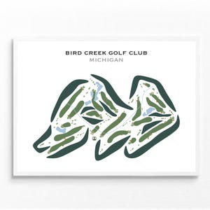 Bird Creek Golfklub, Missingen | Kunstdruck, Golf Karte, Golf Karte, Golf Karte, Score Karte, Golf Karte, Kunstdruck UNGERAHMT, für Sie und Ihn