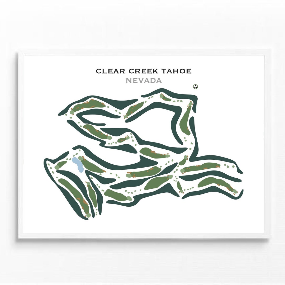 Clear Creek Tahoe Nevada Golf Course Map Home Decor Etsy