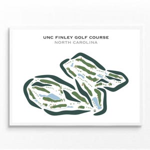 UNC Finley Golf Platz, Navy | Kunstdruck, Golf Karte, Golf Karte, Golf Karte, Score Karte, Golf Karte, Kunstdruck UNGERAHMT, für Sie und Ihn