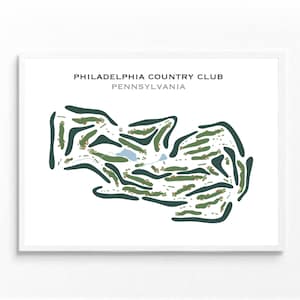 Philadelphia Country Club, PA | Kunstdruck, Kunstdruck, Score Card Layout, Golf Karte, Golf Karte, Golf Siebdruck, Golf Karte, Kunstdruck UNGERAHMT
