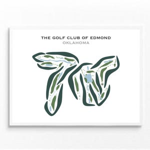 Le club de golf d'Edmond, OK | Carte du parcours de golf, carte du golf, cadeau golfeur pour lui, mise en page de la carte de score, cadeau petit ami golfeur, impression d'art sans cadre