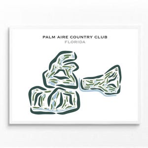 Palm Aire Country Club, Florida | Golfbaankaart, golfkaart, cadeau golfer, cadeau golfer vriendje, scorekaartlay-out, kunstdruk INGELIJST
