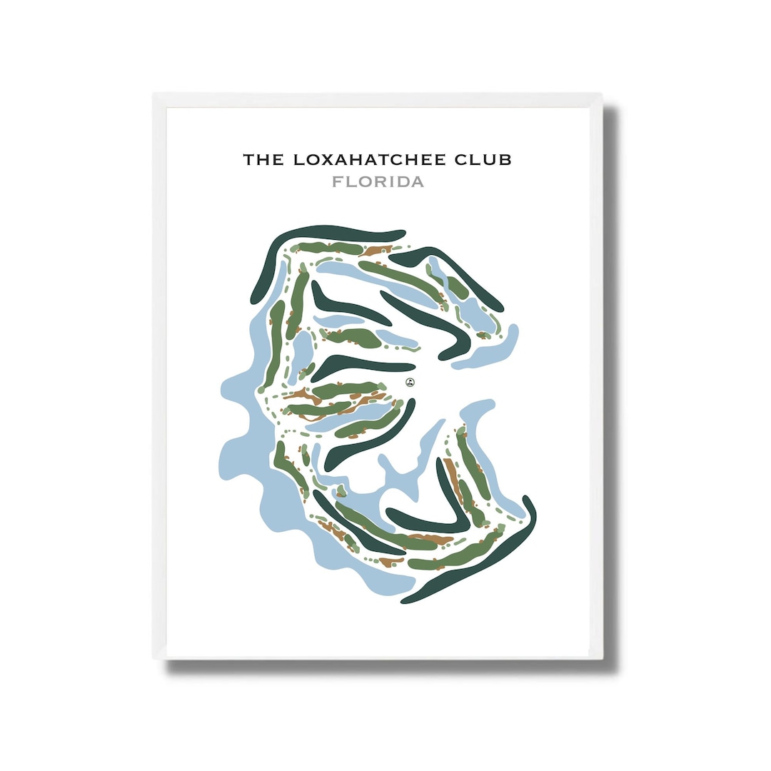 The Loxahatchee Club, FL Golf Course Map, Home Decor, Golfer Gift for ...