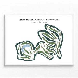 Hunter Ranch Golf Course, California, Golf Course, Golf Décor, Golf Map, Gift for Husband Golfer Gifts, Father&#39;s Day Gift, Decor