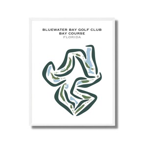 Bluewater Bay Golf Club - Bay Platz, FL | Kunstdruck, Kunstdruck, Kunstdruck, Golf Karte, Golf Karte, Score Karte, Golf Karte, Ohne Rahmen, UNGERAHMT