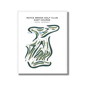 Royce Brook Golf Club East Course, NJ | Golf Course Map, Golf Map, Golfer Gift, Scorecard Layout, Golfer Boyfriend Gift,Art Print Decor