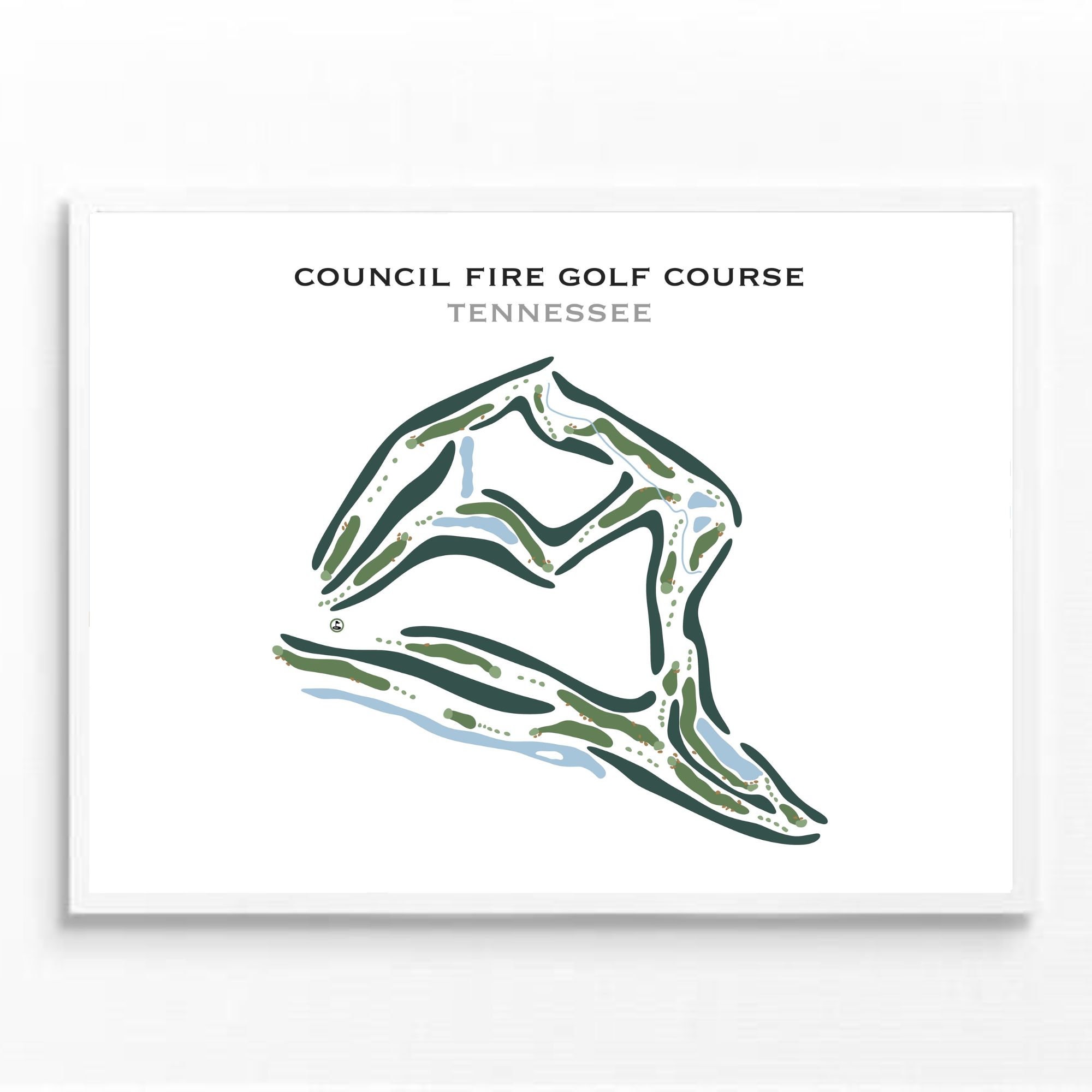 Council Fire Golf Course, TN Golf Course Map, Home Decor, Golfer Gift for  Him, Scorecard Layout,golfer Boyfriend Gift,art Print UNFRAMED 