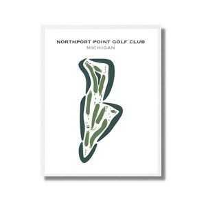 Club de golf de Northport Point, Michigan | Carte du parcours de golf, carte du golf, cadeau golfeur pour lui, mise en page de la carte de score, cadeau petit ami golfeur, impression d'art sans cadre