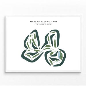 Blackthorn Club, Tennessee | Carte du parcours de golf, carte du golf, cadeau golfeur pour lui, mise en page de la carte de score, cadeau petit ami golfeur, impression d'art sans cadre