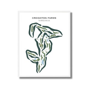 Creighton Farmen, Virginia | Kunstdruck, Golf Karte, Golf Karte, Golf Karte, Score Karte, Golf Karte, Kunstdruck UNGERAHMT, für Sie und Ihn