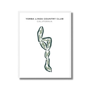 Yorba Linda Country Club, CA | Golf Course Map, Golf Map, Golfer Gift For Him, Scorecard Layout, Golfer Boyfriend Gift, Art Print Decor