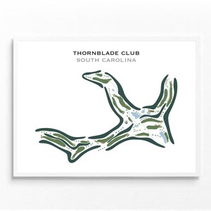 Thornblade Club, South Carolina | Golf Course Map, Golf Map, Golfer Gift For Him,Scorecard Layout,Golfer Boyfriend Gift,Art Print Decor