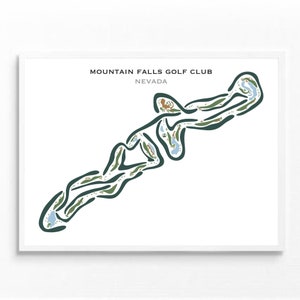 Mountain Falls Golf Club, Nevada, golfbaankaart, golfcadeaus voor mannen, golfdecor, golfprint, cadeau voor echtgenoot, Vaderdag, ingelijst