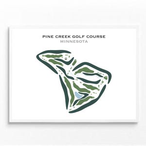 Pine Creek Golf Platz, MN | Kunstdruck, Golf Karte, Golf Karte, Golf Karte, Score Karte, Golf Karte, Kunstdruck UNGERAHMT, für Sie und Ihn