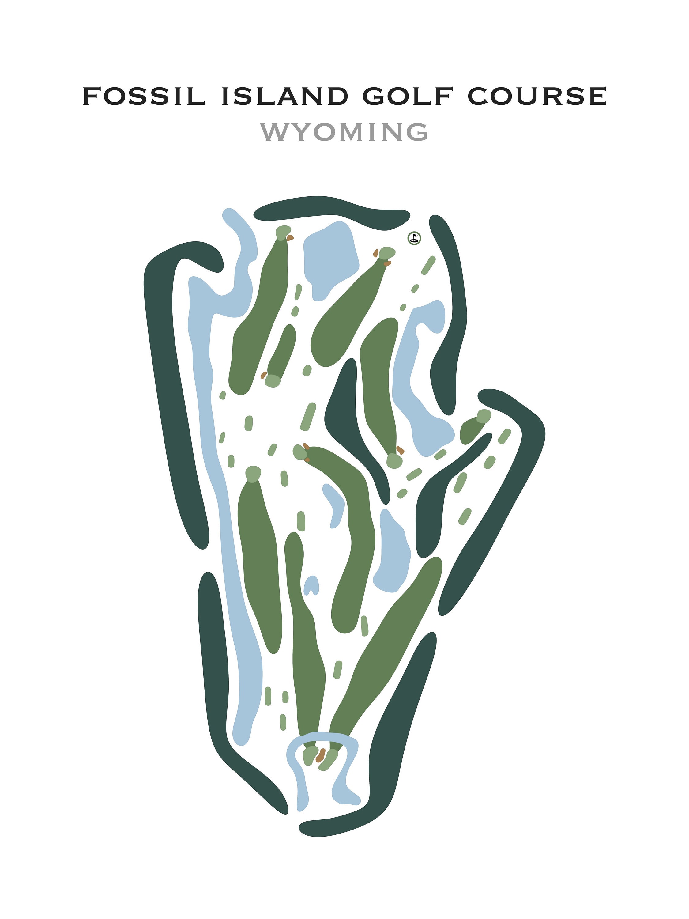 Fossil Island Golf Course WY Golf Course Map Home Decor Etsy Fossil Island Golf Course WY Golf Course Map Home Decor Etsy
