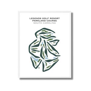 Legends Golf Resort - Campo de golf Parkland, SC / Mapa del campo de golf, Mapa de golf, Regalo de golfista para él, Diseño de tarjeta de puntuación, Regalo para novio golfista, Impresión artística