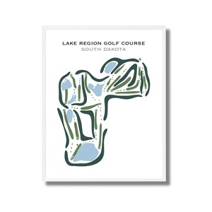 Seenregion Golfkurs, SD | Kunstdruck, Golf Karte, Golf Karte, Golf Karte, Score Karte, Golf Karte, Kunstdruck UNGERAHMT, für Sie und Ihn