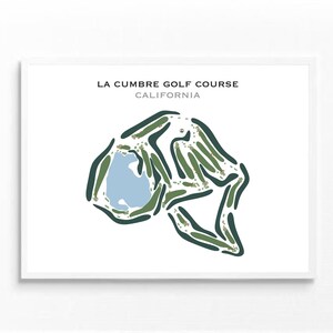 La Cumbre Golf Course, CA | Golf Course Map, Golf Map, Golfer Gift for Him, Scorecard Layout, Golfer Boyfriend Gift, Art Print Decor