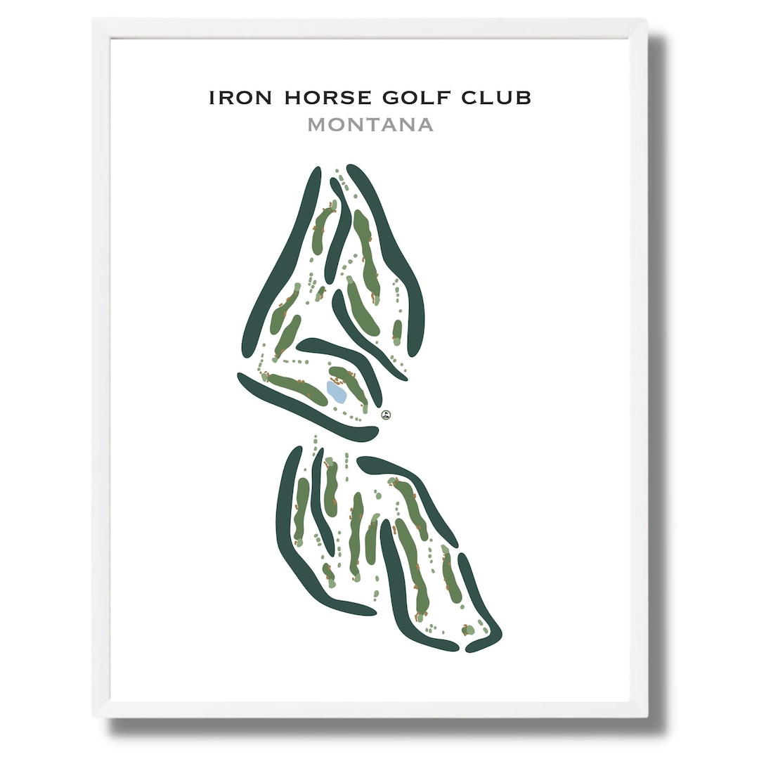Iron Horse Golf Club MT Golf Course Map Home Decor Golfer Etsy