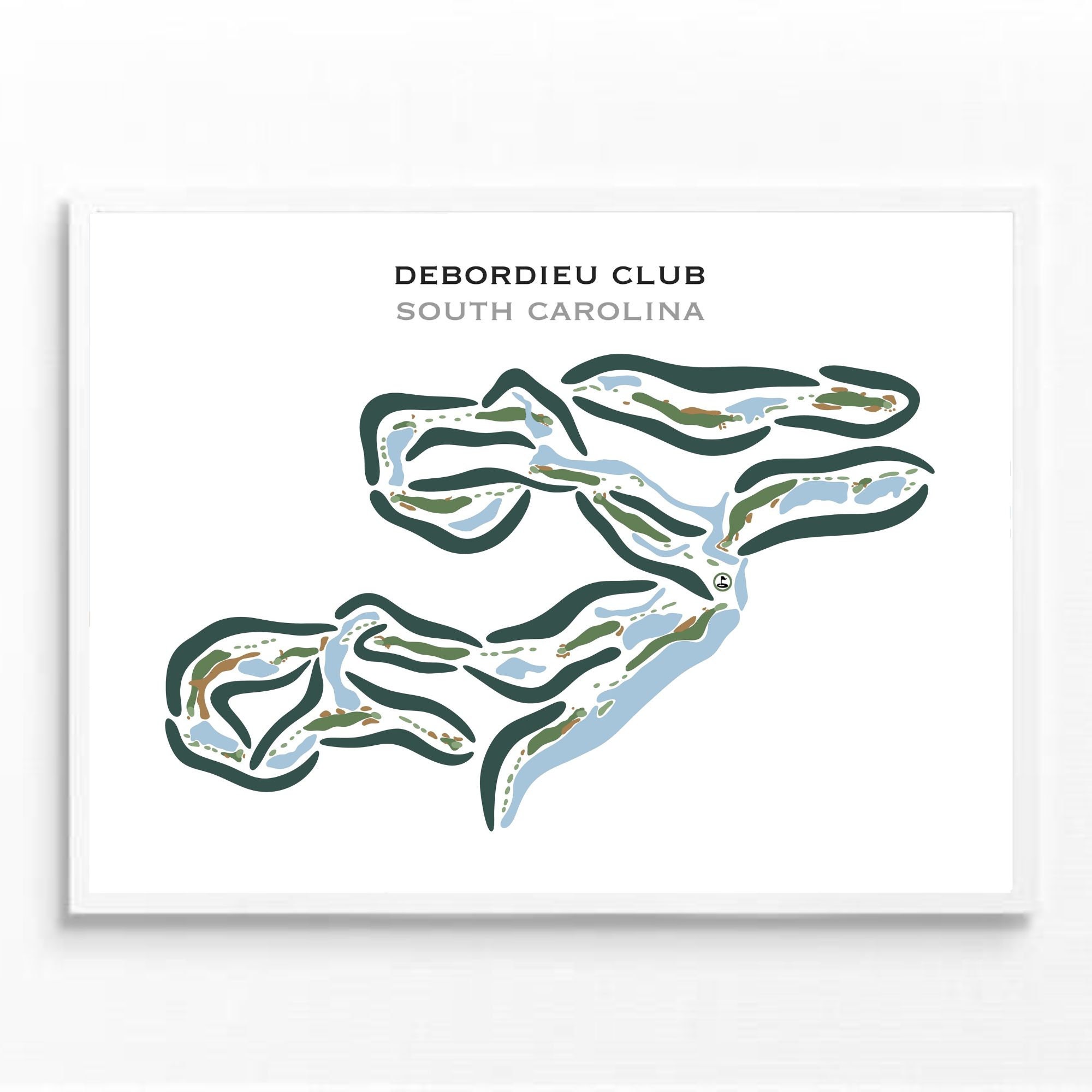 Debordieu Club, SC Golf Course Map Wall Art, Golf Map Decor, Golf Gift ...