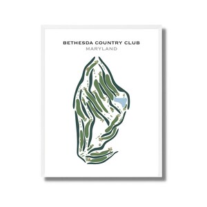 Bethesda Country Club, MD | Kunstdruck, Golf Karte, Golf Karte, Golf Karte, Score Karte, Golf Karte, Kunstdruck UNGERAHMT, für Sie und Ihn