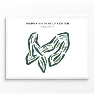 Centre de golf de Sierra Vista, Arizona | Carte du parcours de golf, carte du golf, cadeau golfeur pour lui, mise en page de la carte de score, cadeau petit ami golfeur, impression d'art sans cadre