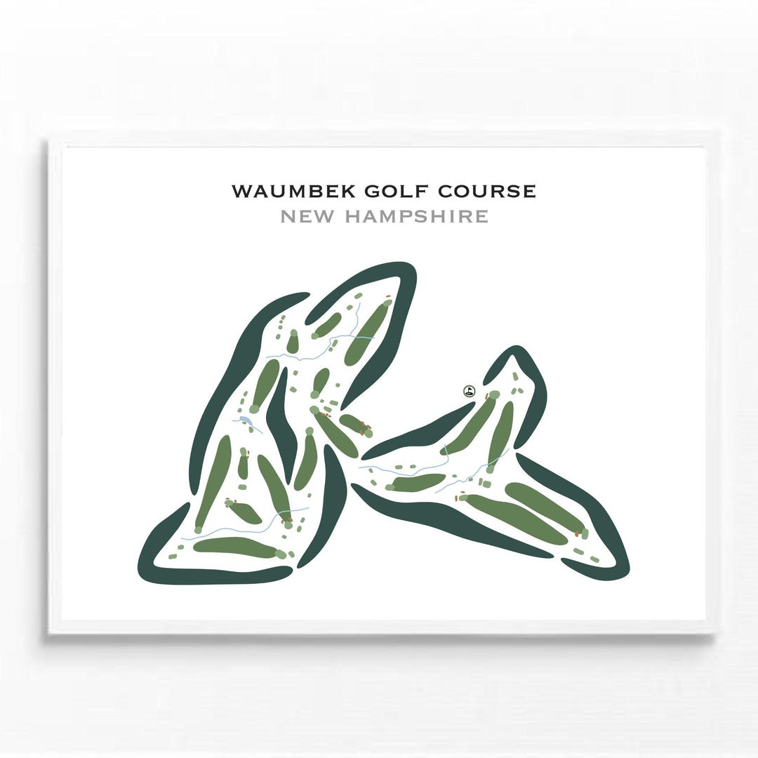 Waumbek Golf Course NH Golf Course Map Golf Map Golfer Gift for Him Waumbek Golf Course NH Golf Course Map Golf Map Golfer Gift for Him