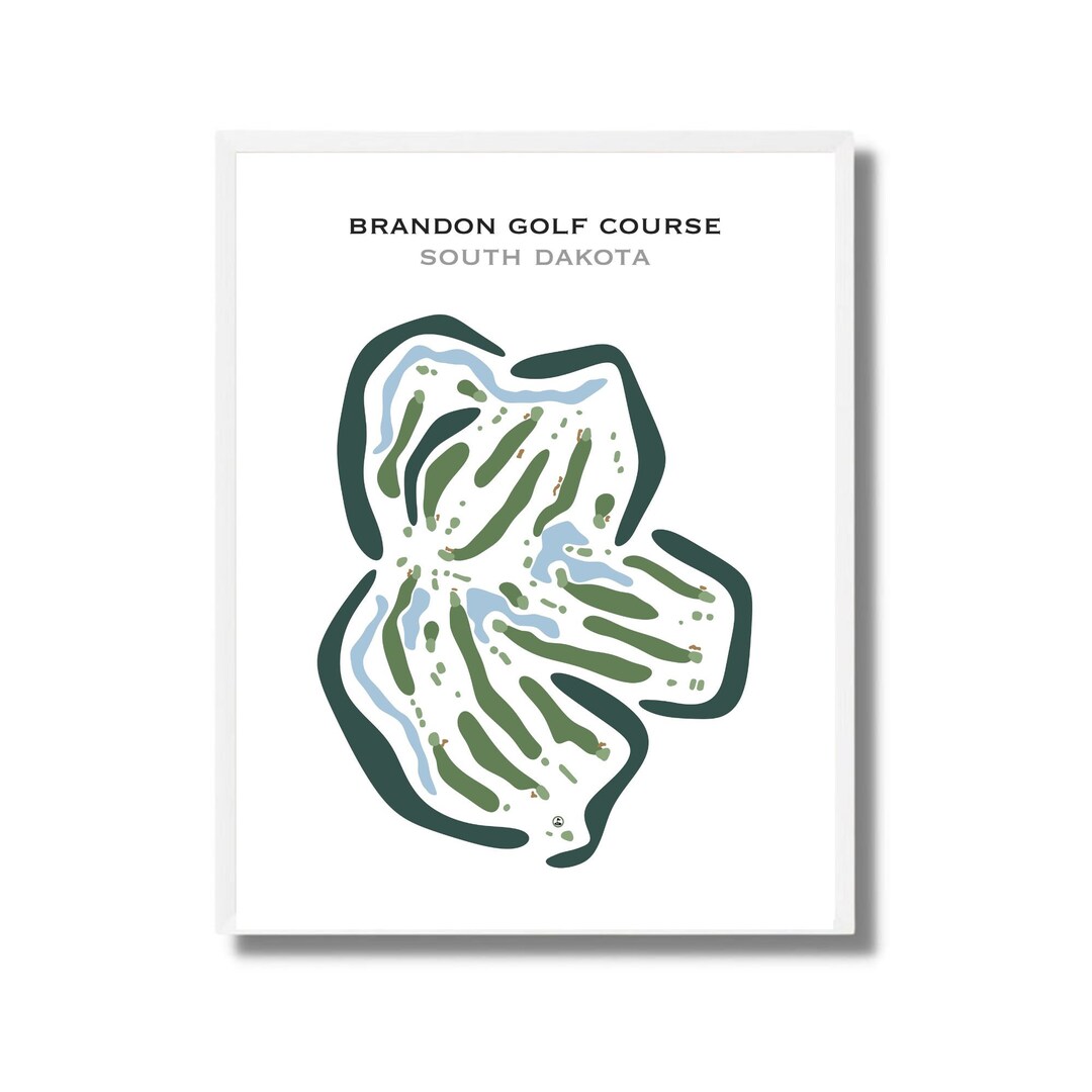 Brandon Golf Course SD Golf Course Map Golf Map Golfer Gift for Brandon Golf Course SD Golf Course Map Golf Map Golfer Gift for