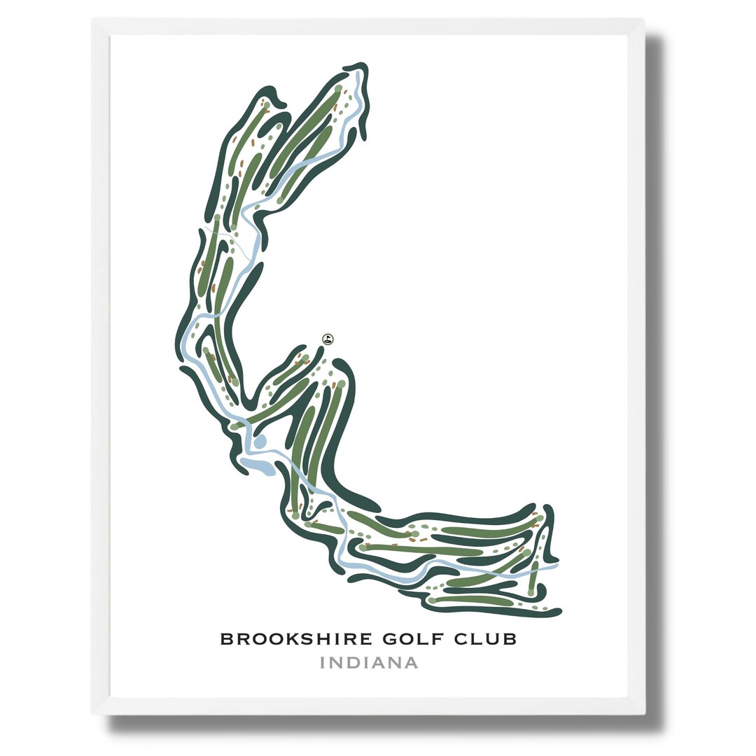 Brookshire Golf Club Indiana Golf Course Map Home Decor Etsy Brookshire Golf Club Indiana Golf Course Map Home Decor Etsy