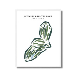 Siwanoy Country Club, NY |Golf Course Map, Golf Map, Golfer Gift For Him, Scorecard Layout, Golfer Boyfriend Gift, Art Print Decor