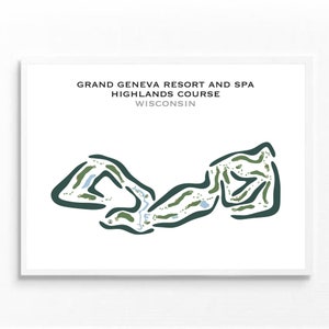 Grand Genf Resort & Spa - Highlands Platz, WI | Kunstdruck, Golfspieler Geschenk für Ihn, Freund Geschenk, Golfspieler Geschenk, Kunstdruck UNGERAHMT