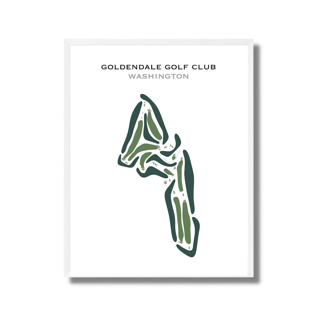 Goldendale Golf Club WA Golf Course Map Golf Map Golfer Gift for