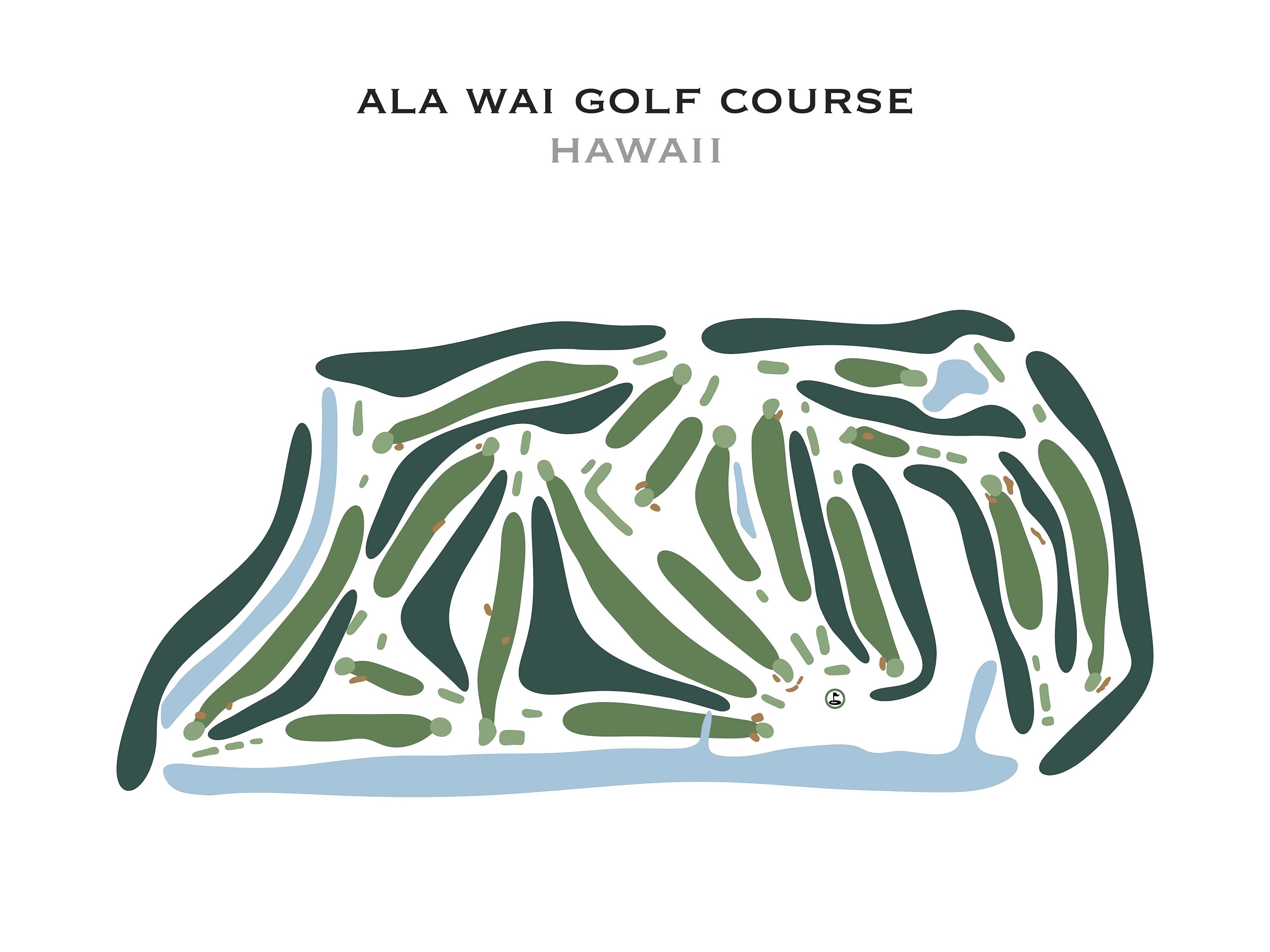 Ala Wai Golf Course Hawaii Golf Course Map Home Decor Golfer Gift Ala Wai Golf Course Hawaii Golf Course Map Home Decor Golfer Gift