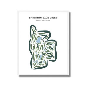 Brighton Dale Links, WI | Kunstdruck, Golf Karte, Golf Karte, Golf Karte, Score Karte, Golf Karte, Kunstdruck UNGERAHMT, für Sie und Ihn
