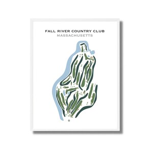 Fall-River Countryclub, MA | Kunstdruck, Golf Karte, Golf Karte, Golf Karte, Score Karte, Golf Karte, Kunstdruck UNGERAHMT, für Sie und Ihn