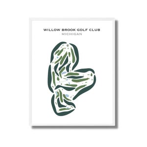 Willow Brook Golf Club, MI | Golf Course Map, Golf Map, Golfer Gift For Him, Scorecard Layout, Golfer Boyfriend Gift, Art Print Decor