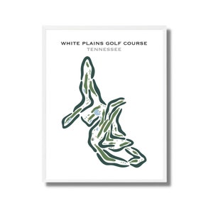 White Plains Golf Course, TN | Golf Course Map, Golf Map, Golfer Gift For Him, Scorecard Layout, Golfer Boyfriend Gift, Art Print Decor