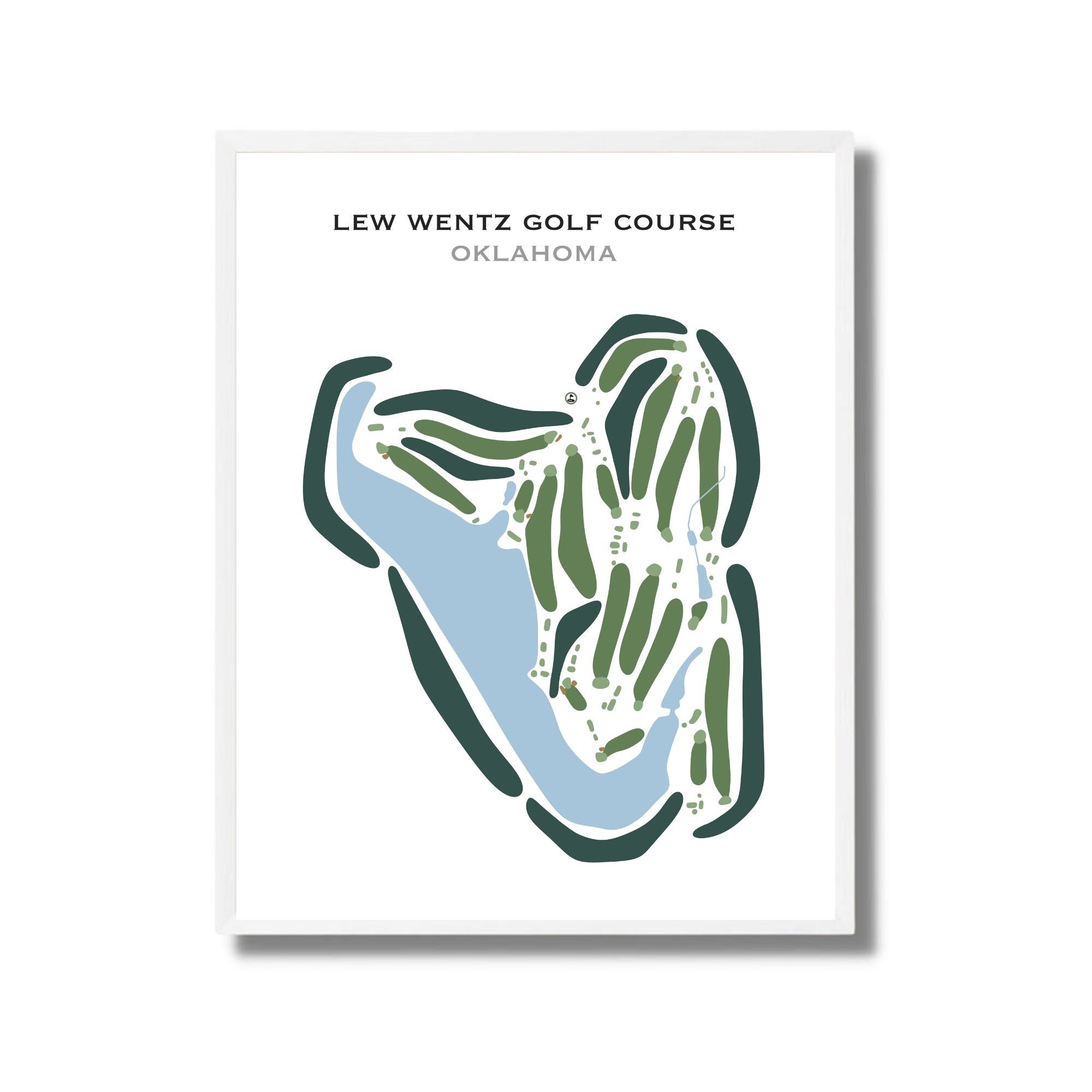 Lew Wentz Golf Course OK Golf Course Map Home Decor Etsy Lew Wentz Golf Course OK Golf Course Map Home Decor Etsy