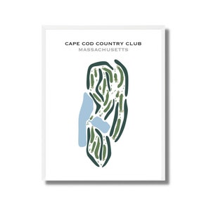 Cape Cod Country Club, MA | Kunstdruck, Golf Karte, Golf Karte, Golf Karte, Score Karte, Golf Karte, Kunstdruck UNGERAHMT, für Sie und Ihn