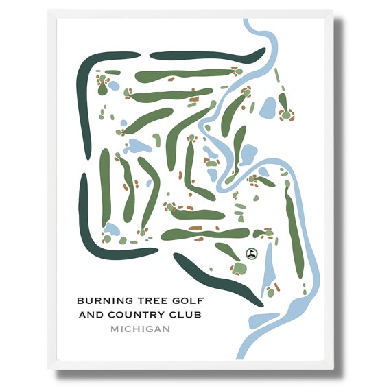 Burning Tree Golf and Country Club Michigan Golf Wall Etsy