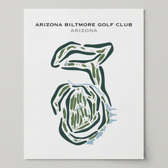 Vintage! Arizona Biltmore Golf Club Visor - Cream Arizona Biltmore Golf Club, AZ Golf Course Map Wall Art  main image 4