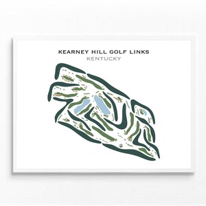 Kearney Hills Golf Links, Kentucky, golf Art Print, golfbaan kunst aan de muur, golfbaan aangepaste kaart, golfer decor cadeau, golfer echtgenoot cadeau