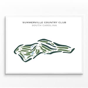 Summerville Country Club, SC | Kunstdruck, Golf Karte, Golf Karte, Golf Karte, Score Karte, Golf Karte, Kunstdruck UNGERAHMT, für Sie und Ihn