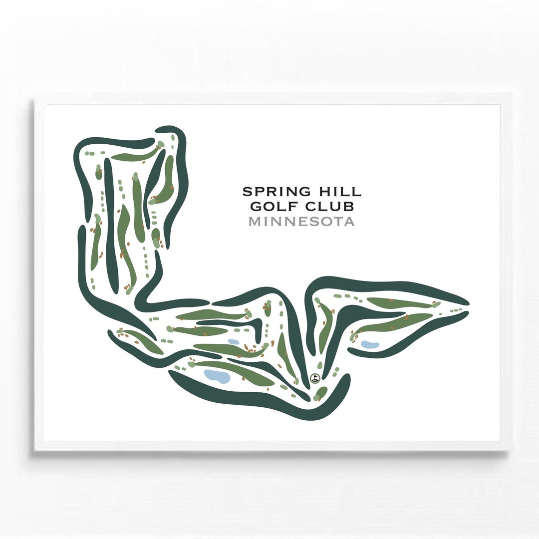 Spring Hill Golf Club MN Golf Course Map Home Decor Etsy