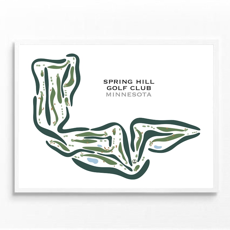 Spring Hill Golf Club MN Golf Course Map Home Decor Etsy Spring Hill Golf Club MN Golf Course Map Home Decor Etsy
