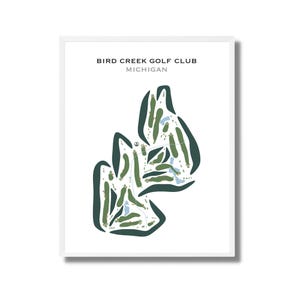 Bird Creek Golfklub, Missingen | Kunstdruck, Golf Karte, Golf Karte, Golf Karte, Score Karte, Golf Karte, Kunstdruck UNGERAHMT, für Sie und Ihn