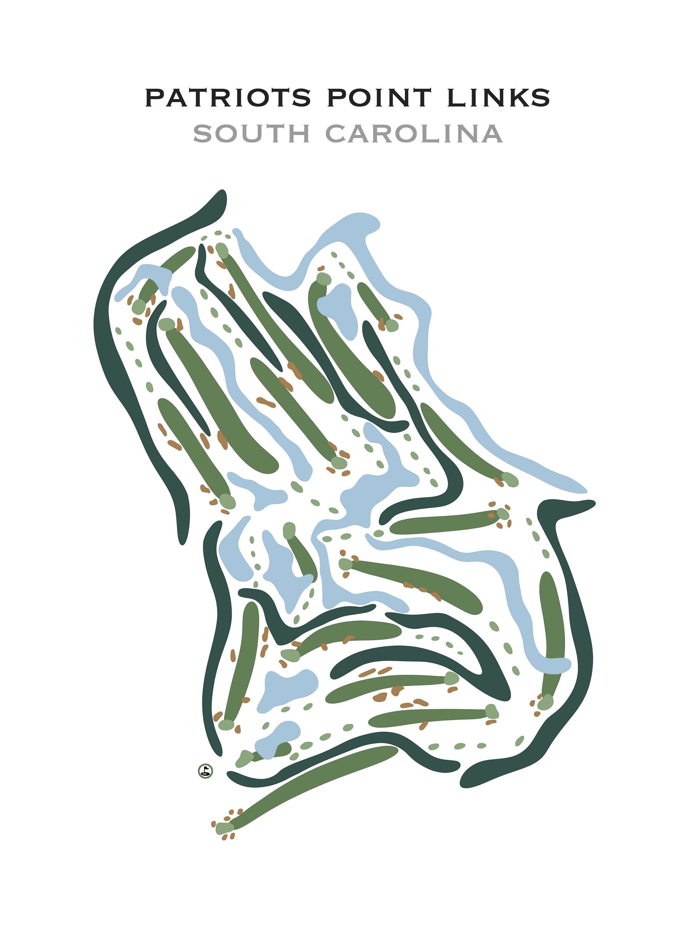 Patriots Point Links Sc Golf Course Map Golf Loving - Etsy