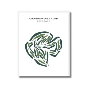 Colorado Golf Club, Colorado / Mapa del campo de golf, Mapa de golf, Regalo de golfista para él, Diseño de tarjeta de puntuación, Regalo para novio golfista, Impresión artística SIN MARCO
